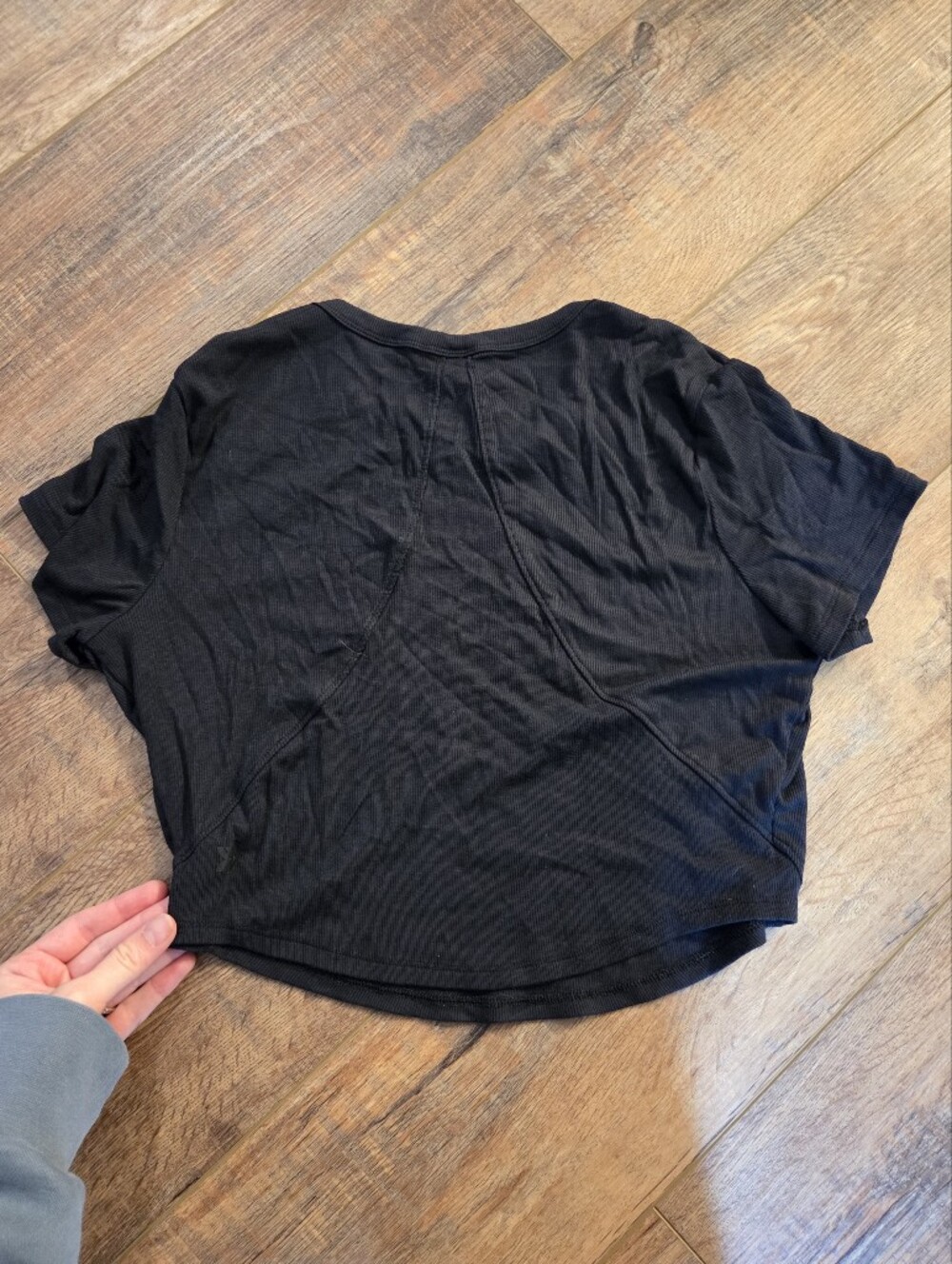 Target All In Motion Ribbed Crop Top In Black Size Medium - Picture 4 of 5